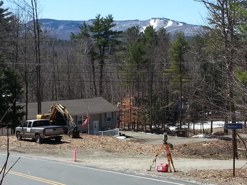 Boundary land survey overlooking Lake Sunapee